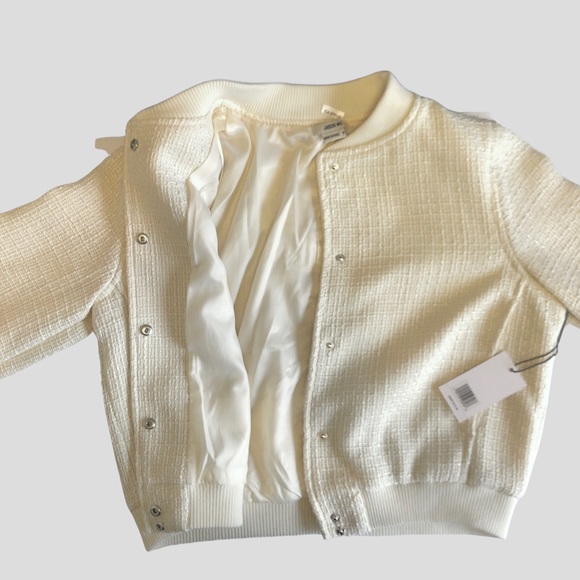 Jason Wu Tweed Bomber Cream Jacket Sz. M - Picture 8 of 14